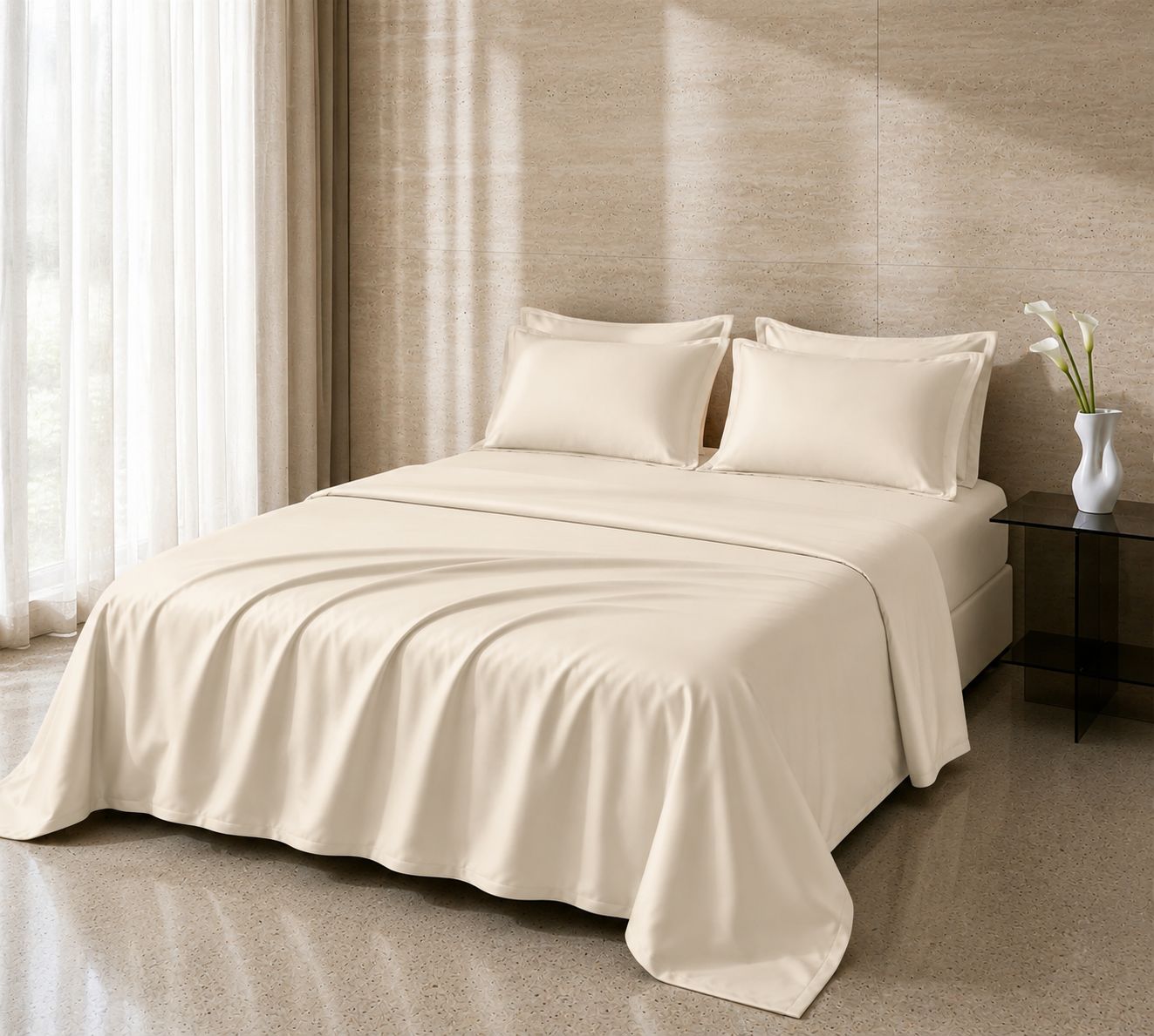 300 tc premiun quality satin bedsheet