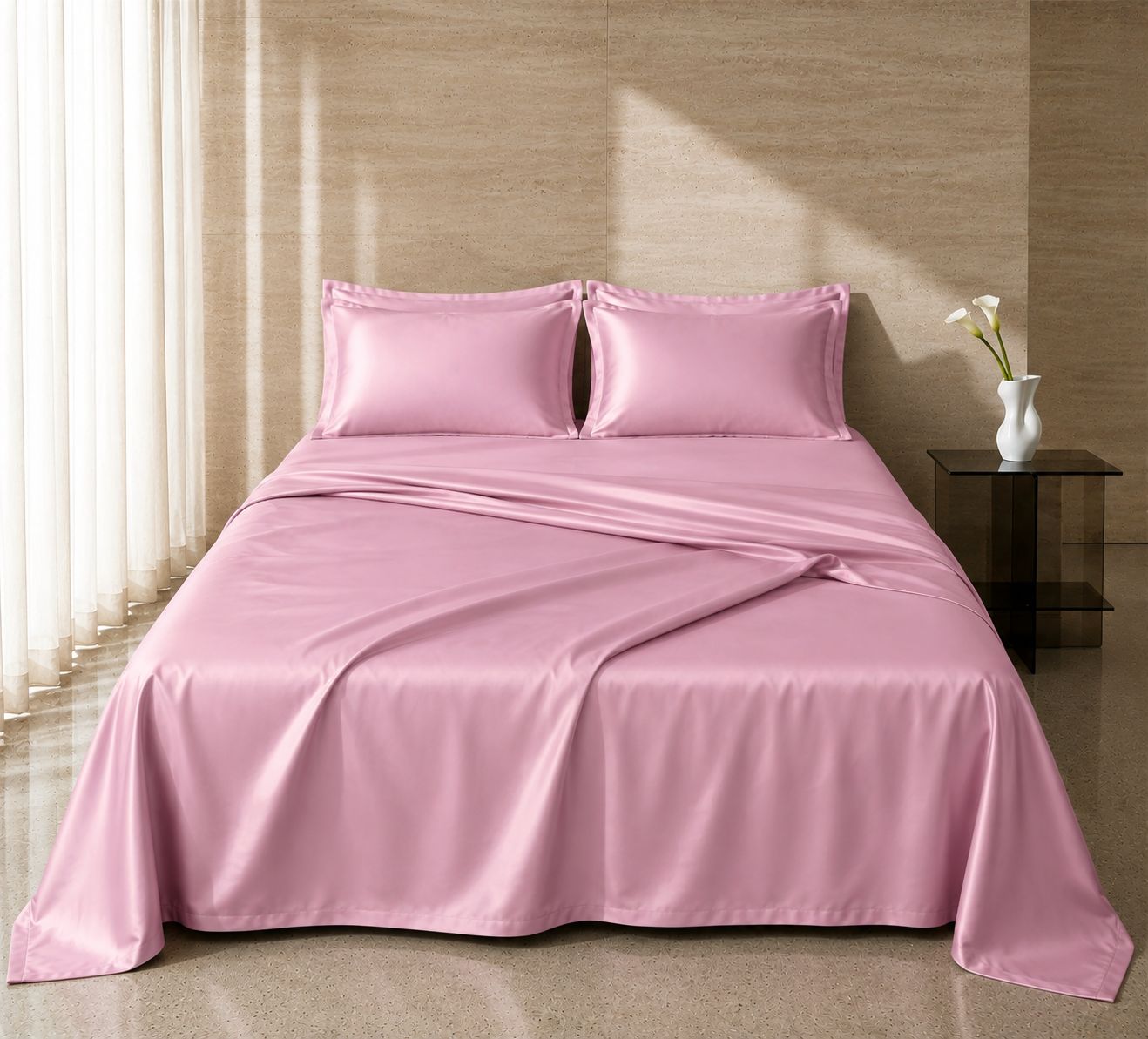 300 tc premiun quality satin bedsheet