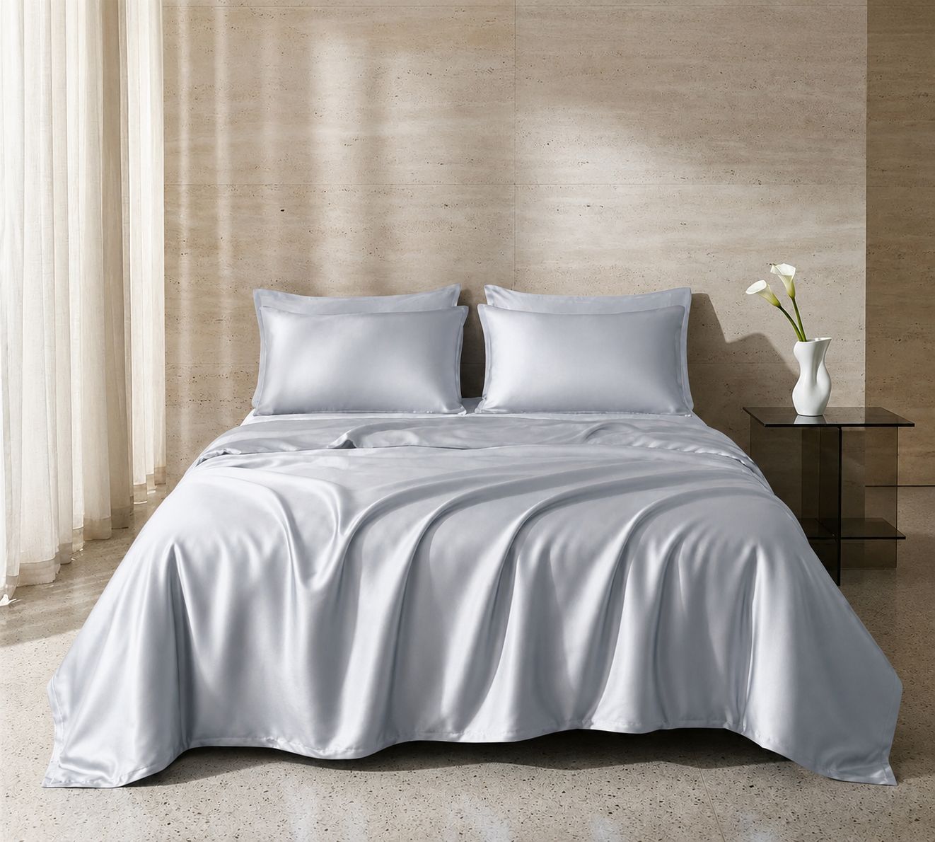 300 tc premiun quality satin bedsheet