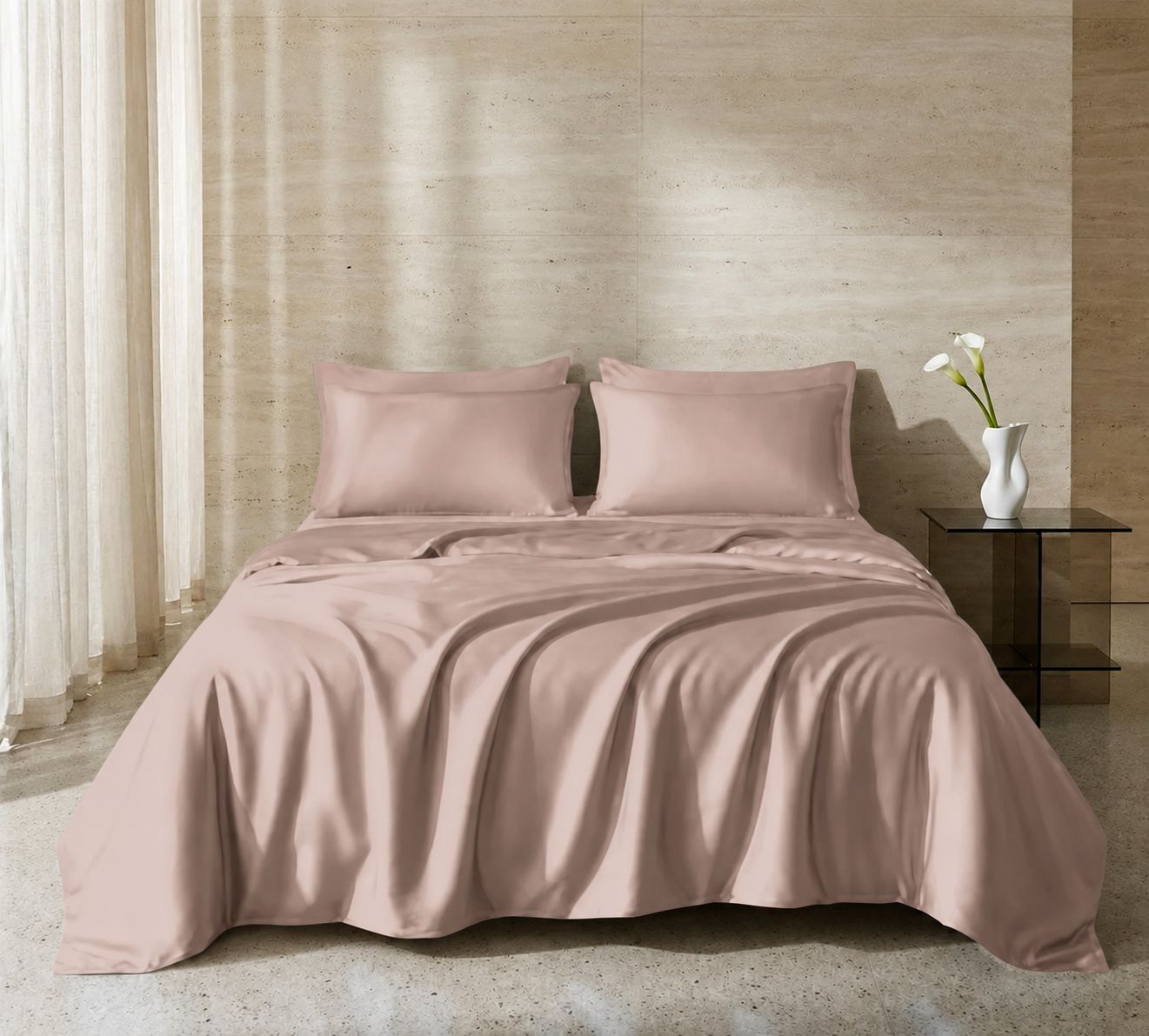 300 tc premiun quality satin bedsheet
